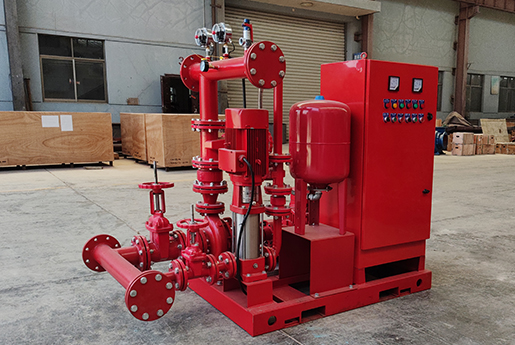 What are the components that make up a fire pump and how can they be made more efficient?